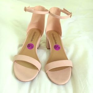 Summer approved BLUSH block heel sandals.